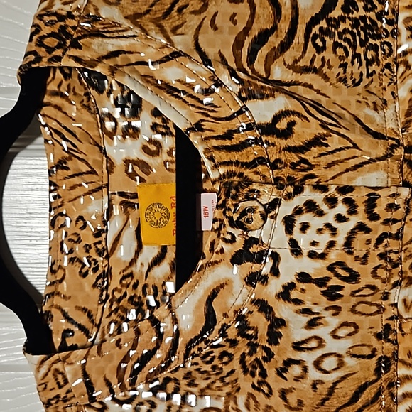 Ruby Rd. Leopard Wet Look Jacket - Picture 2 of 6